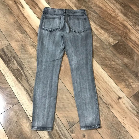 NYDJ Jeans Legging Jegging Moto Gray Stretchy Denim Zipper Pocket Size 8 - Picture 4 of 7